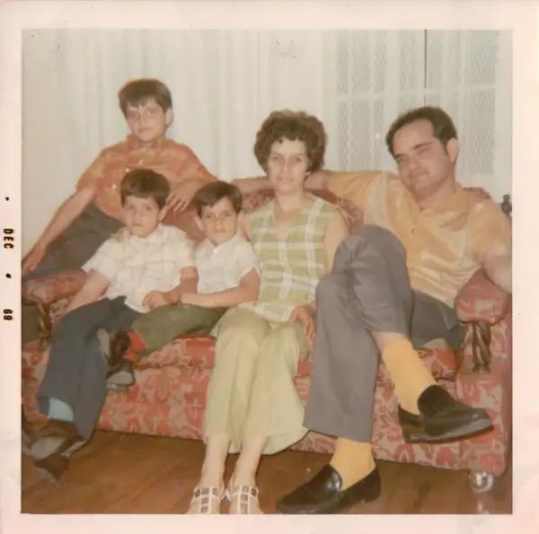 Mario R. Alvarez, Sr. at home with family